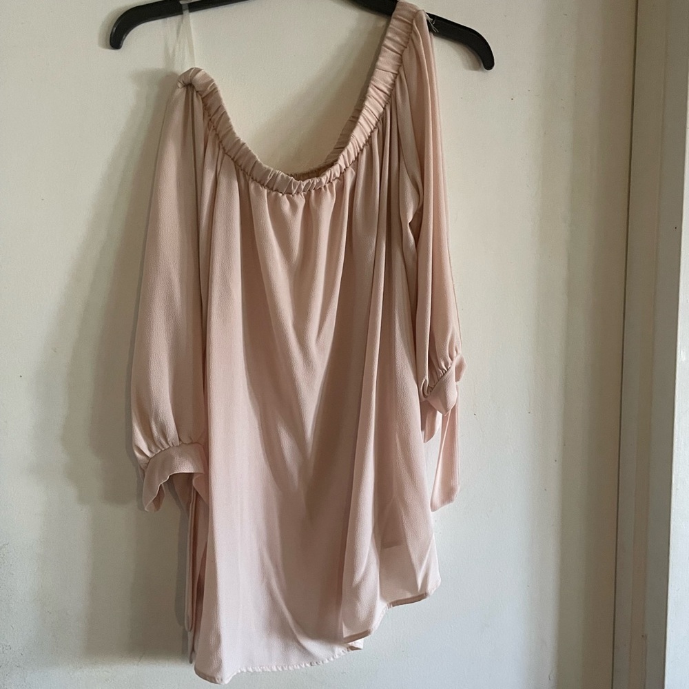 Elegant Cream Off-Shoulder Women's Top